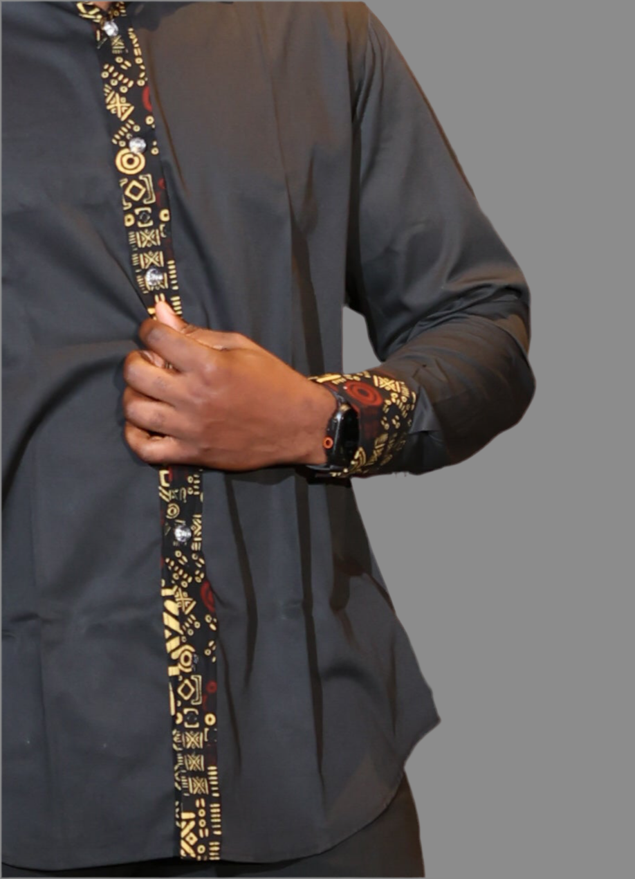 African Inspired men shirt. Simple pattern