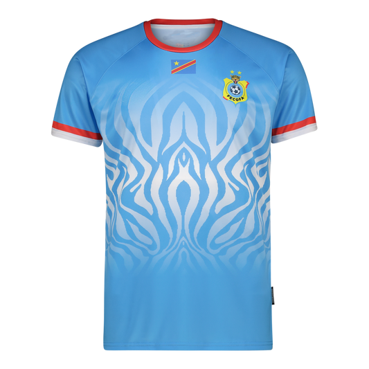 Blue. New Leopards Jersey.  2026 Jersey New DRC National soccer team . Nouvelles Vareuses RDC. Léopards du Congo . Congolese soccer . Congo jersey. Congo shirt . Congo maillot de football. Equipe nationale du Congo. CAF Congo Kinshasa