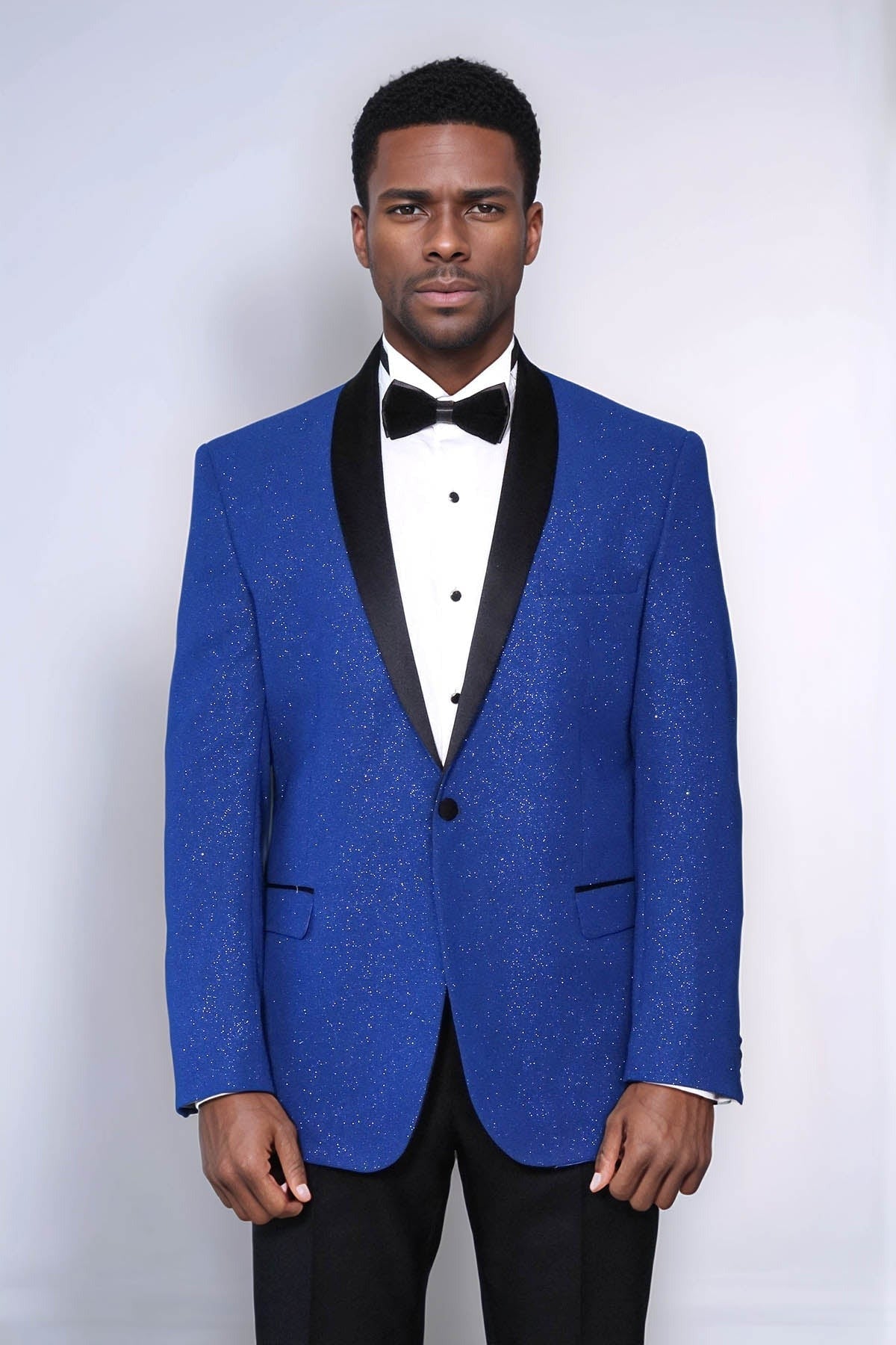 Blue Slim Fit Prom Blazer | Sparkle Finish