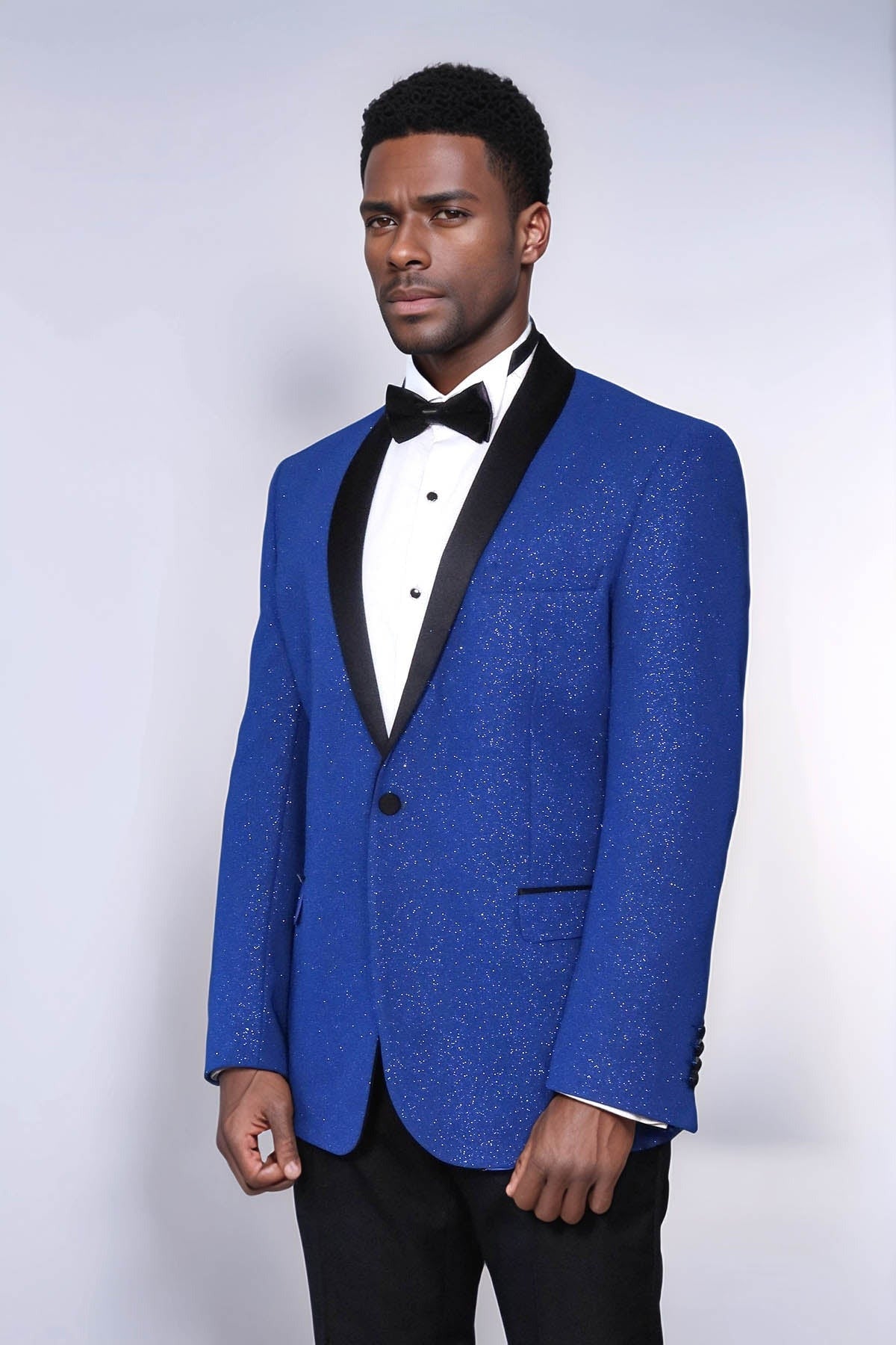 Blue Slim Fit Prom Blazer | Sparkle Finish
