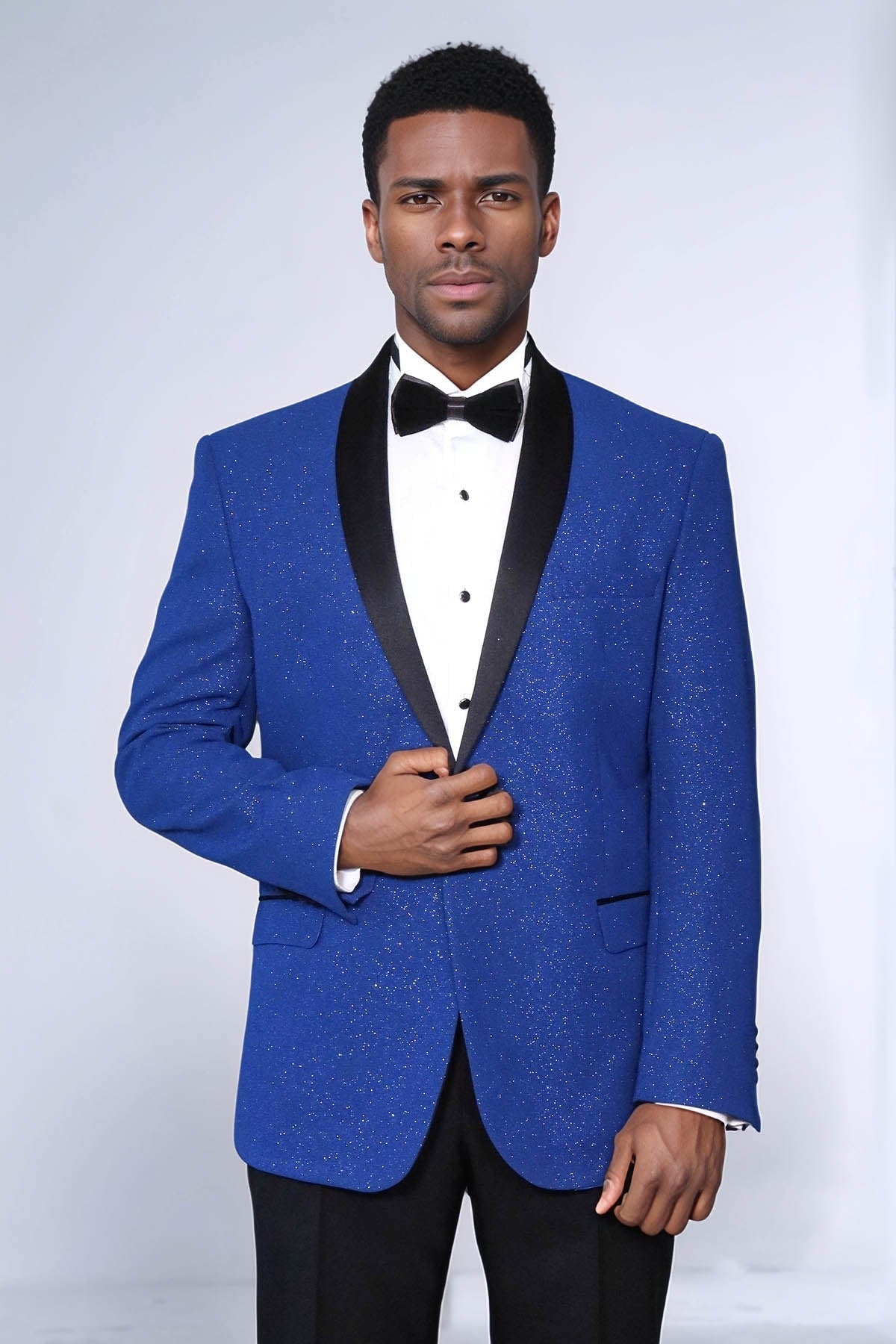 Blue Slim Fit Prom Blazer | Sparkle Finish