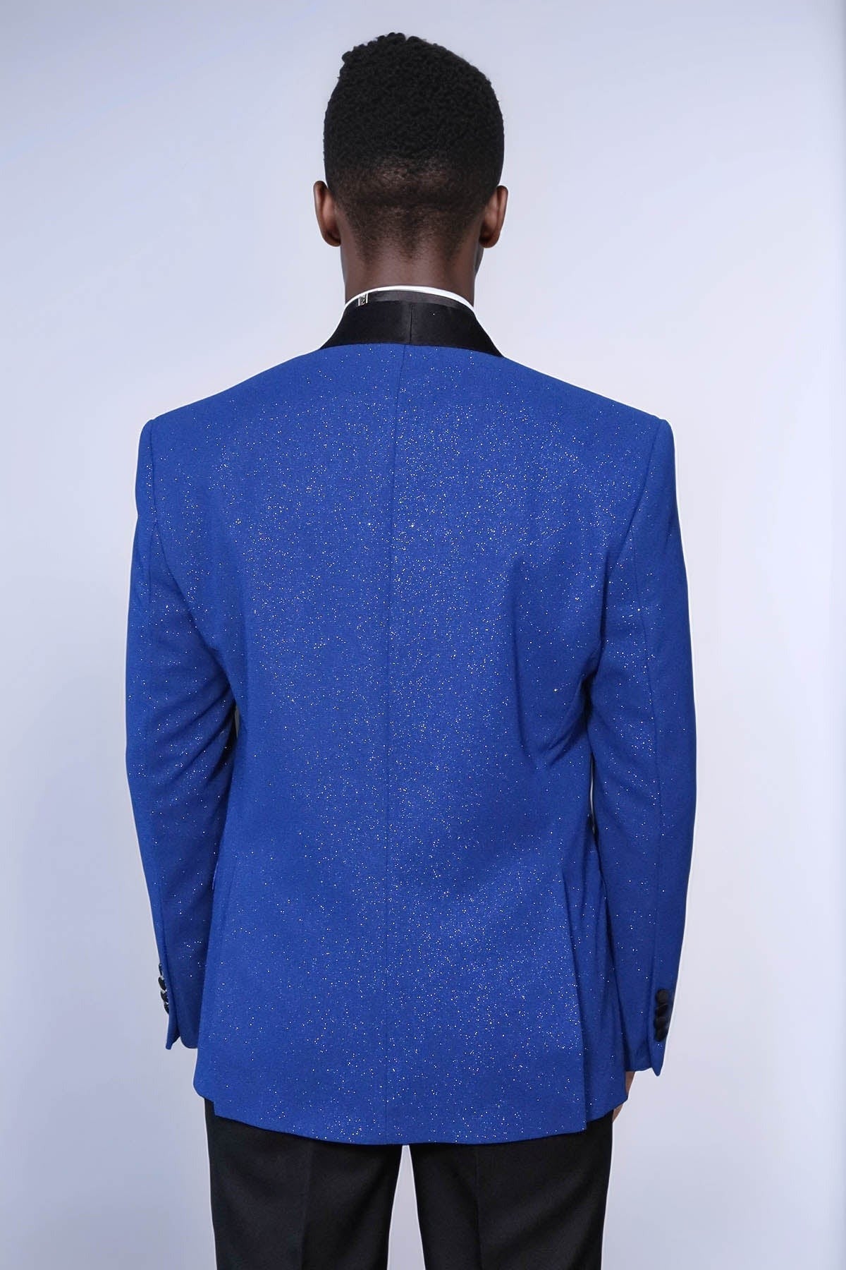 Blue Slim Fit Prom Blazer | Sparkle Finish