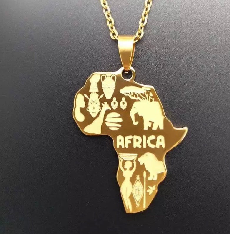 Map of Africa Charm