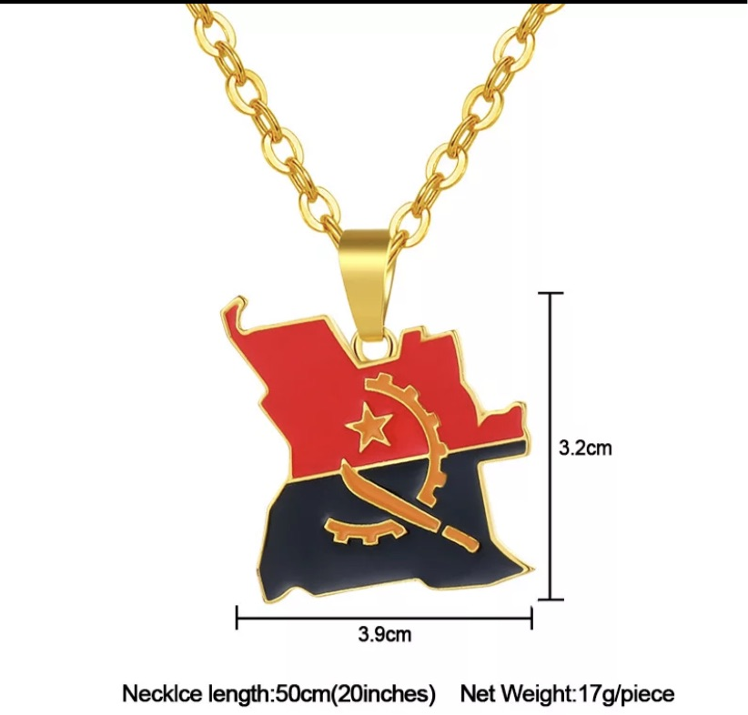 Map of Angola Charm