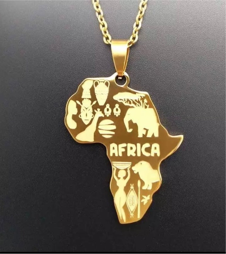 Map of Africa Charm