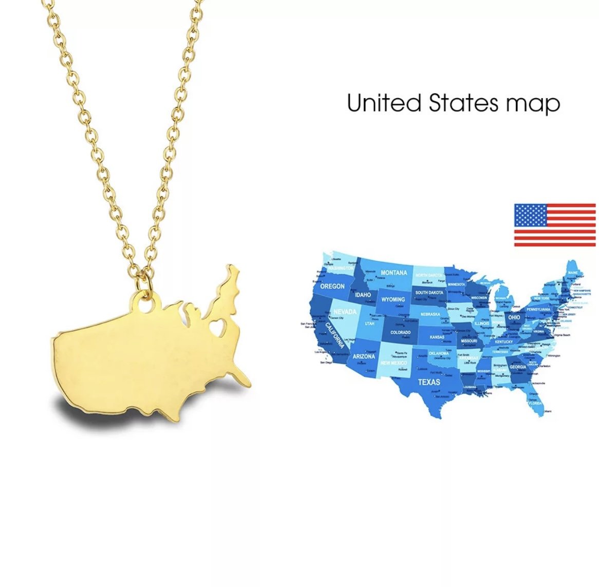 Map of USA Charm