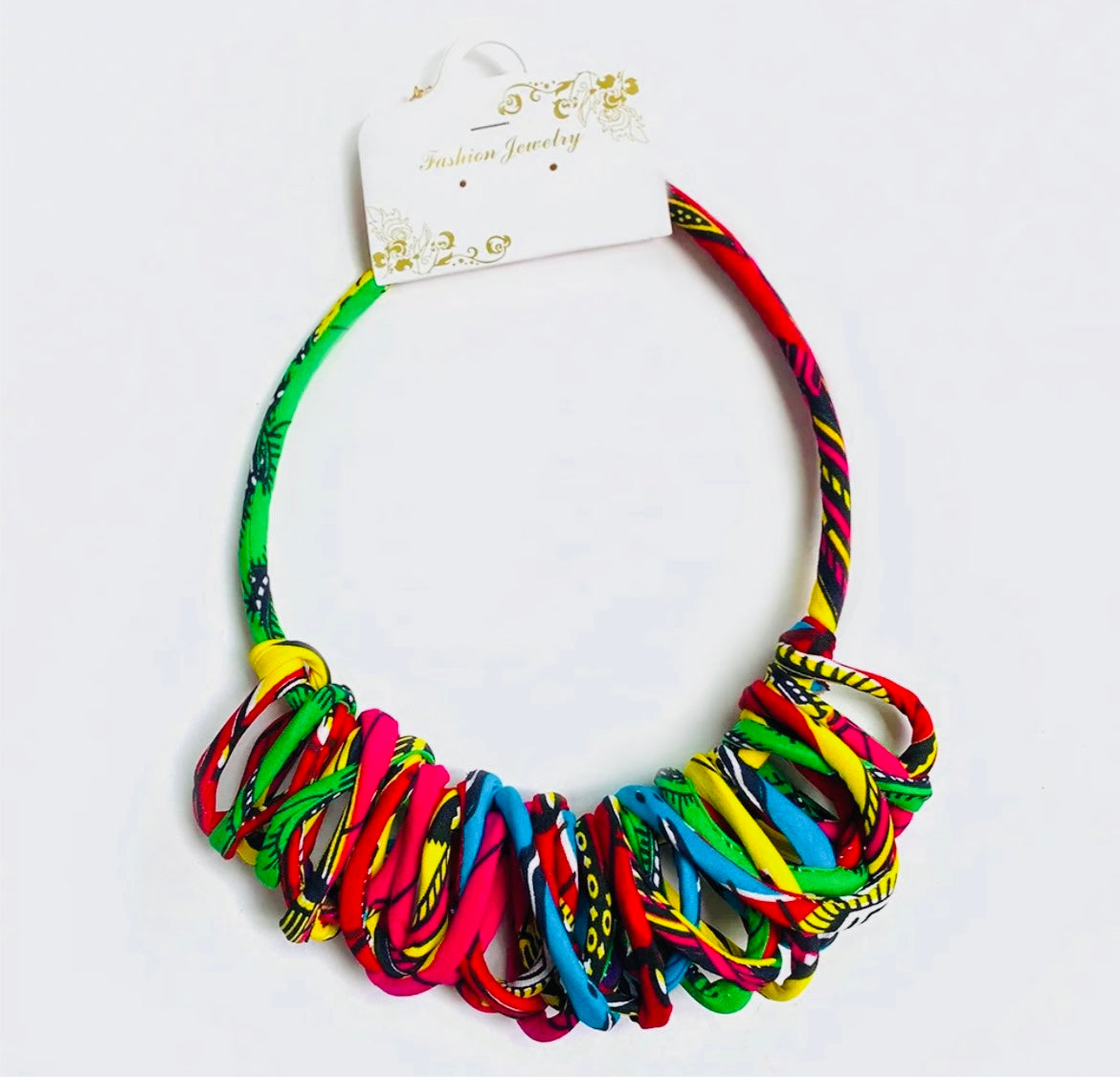 African print necklace